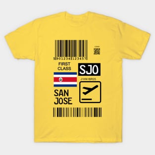 San Jose Costa Rica travel ticket T-Shirt